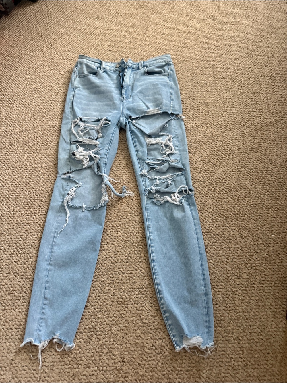 Light Blue Distressed Women's Jeans size 8